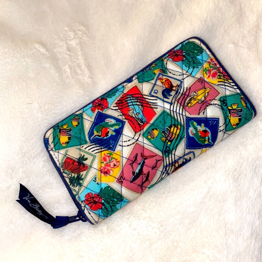 Vera Bradley Cuban Stamps Wallet
